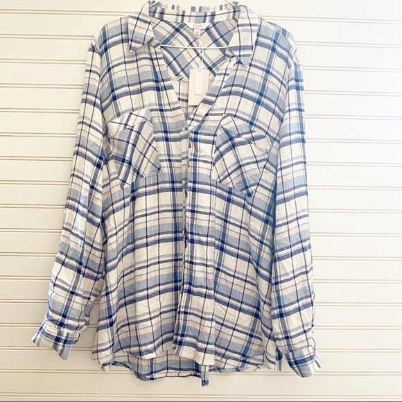 Candie's plaid button Shirt plus Size XXL - Picture 5 of 12